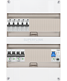 1F groepenkast 24M met 5 aardlekautomaat+AF+PV20-2P