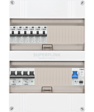 1F groepenkast 24M met 6 aardlekautomaat+AF+PV20-2P