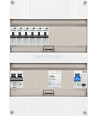 1F groepenkast 24M met 6 aardlekautomaat+PV20-2P+BT