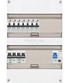 1F groepenkast 24M met 7 aardlekautomaat+AF+PV20-2P