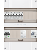 1F groepenkast 24M met 7 aardlekautomaat+PV16-2P+BT