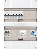 1F groepenkast 24M met 7 aardlekautomaat+PV20-2P+BT