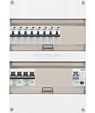 1F groepenkast 24M met 8 aardlekautomaat+AF+PV16-2P