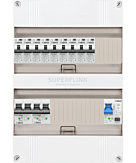 1F groepenkast 24M met 9 aardlekautomaat+AF+PV20-2P