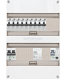 1F groepenkast 24M met 9 aardlekautomaat+PV16-2P+BT