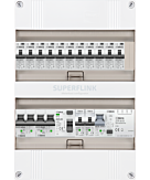 1F groepenkast 24M met 11 aardlekautomaat+kook+AF+PV16-2P+BT