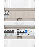 1F groepenkast 24M met 2 aardlekautomaat+kook+AF+PV20-2P+BT