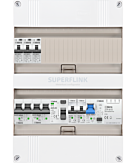 1F groepenkast 24M met 3 aardlekautomaat+kook+AF+PV20-2P+BT