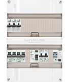 1F groepenkast 24M met 3 aardlekautomaat+kook+AF+PV16-2P