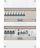 1F groepenkast 24M met 8 aardlekautomaat+kook+AF+PV16-2P+BT