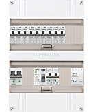 1F groepenkast 24M met 9 aardlekautomaat+kook+BT