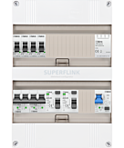 1F groepenkast 24M met 4 groepen+AF+PV20-2P+BT