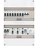 1F groepenkast 24M met 8 groepen+kook+PV16-2P+BT