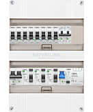 1F groepenkast 24M met 8 groepen+kook+PV20-2P+BT