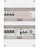 3F groepenkast 24M met 4 aardlekautomaat+kook+PV16-2P+BT