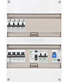 3F groepenkast 24M met 4 aardlekautomaat+kook+PV20-2P