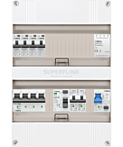 3F groepenkast 24M met 4 aardlekautomaat+kook+PV20-2P+BT