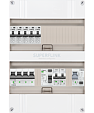 3F groepenkast 24M met 5 aardlekautomaat+kook+PV16-2P