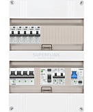 3F groepenkast 24M met 5 aardlekautomaat+kook+PV20-2P