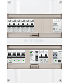 3F groepenkast 24M met 6 aardlekautomaat+kook+PV16-2P+BT