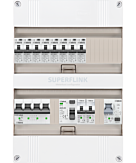 3F groepenkast 24M met 8 aardlekautomaat+kook+PV16-2P