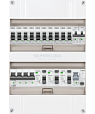 3F groepenkast 24M met 10 groepen+kook+PV16-2P