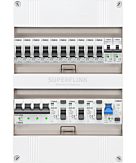 3F groepenkast 24M met 10 groepen+kook+PV20-2P