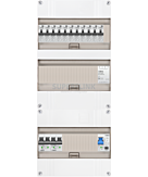 1F groepenkast 36M met 11 aardlekautomaat+AF+PV20-2P+BT
