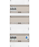 1F groepenkast 36M met 4 aardlekautomaat+AF+PV20-2P