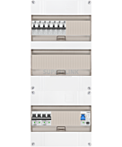 1F groepenkast 36M met 7 aardlekautomaat+AF+PV20-2P