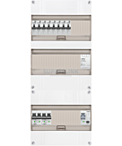 1F groepenkast 36M met 8 aardlekautomaat+AF+PV16-2P+BT