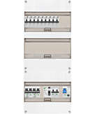 1F groepenkast 36M met 9 aardlekautomaat+Kook+AF+PV20-2P