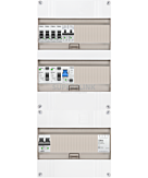 1F groepenkast 36M met 4 groepen+kook+PV20-2P+BT
