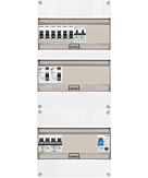 1F groepenkast 36M met 6 groepen+kook+AF+PV20-2P