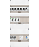 1F groepenkast 36M met 10 groepen+kook+AF+PV20-2P+BT