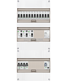 1F groepenkast 36M met 12 groepen+AF+PV16-2P+BT