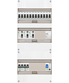 1F groepenkast 36M met 12 groepen+AF+PV20-2P+BT