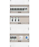 1F groepenkast 36M met 9 groepen+kook+AF+PV20-2P+BT