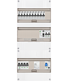 3F groepenkast 36M met 10 aardlekautomaat+kook+PV20-2P+BT