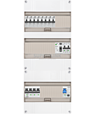 3F groepenkast 36M met 8 aardlekautomaat+kook+PV20-2P