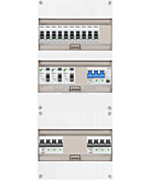 3F groepenkast 36M met 10 groepen+AF+PV20-4P