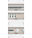 3F groepenkast 36M met 10 groepen+kook+PV16-2P+BT
