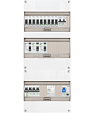 3F groepenkast 36M met 9 groepen+kook+PV20-2P+BT