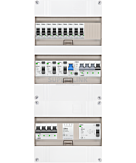 3F groepenkast 36M met 9 groepen+KR+PV20-2P+BT