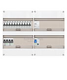 1F groepenkast 48M met 11 aardlekautomaat+AF+PV20-2P+BT