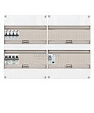 1F groepenkast 48M met 4 aardlekautomaat+AF+PV16-2P