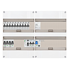 1F groepenkast 48M met 10 aardlekautomaat+Kook+AF+PV20-2P+BT