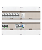 1F groepenkast 48M met 11 aardlekautomaat+Kook+AF+PV20-2P+BT