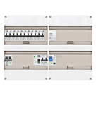 1F groepenkast 48M met 11 aardlekautomaat+Kook+PV20-2P+BT