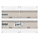 1F groepenkast 48M met 4 aardlekautomaat+kook+AF+PV16-2P